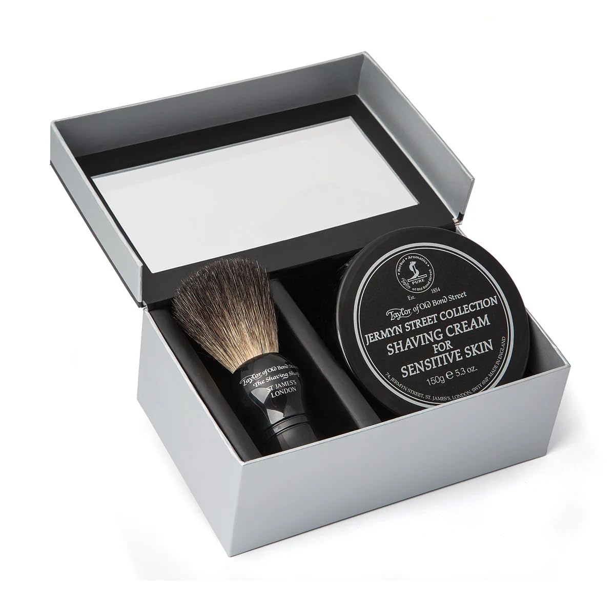 Taylor of Old Bond Street Jermyn Street Shave Brush & Shaving Cream Bowl 150g Gift Set
