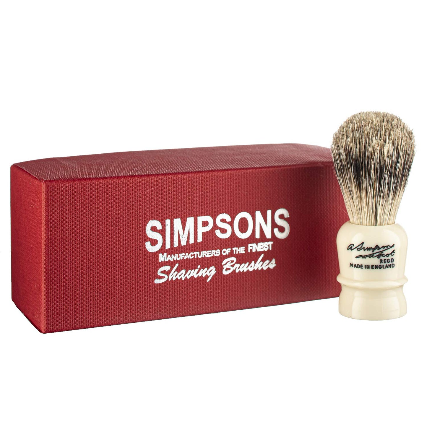 Simpsons Wee Scot Best Badger Hair Shaving Brush With Imitation Ivory Handle
