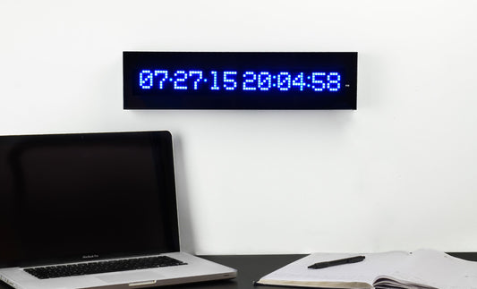 Calendar LED Wall Clock Black