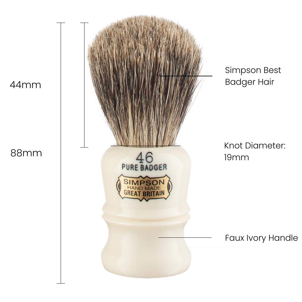 Simpsons Berkeley 46 Pure Badger Hair Shaving Brush