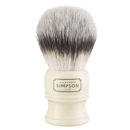 Simpson Shaving Brushes Alexander Trafalgar Synthetic Shaving Brush with Imitation Ivory Handle