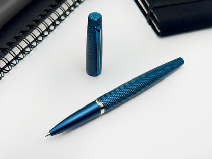 Diplomat "Viper" blue guilloche Rollerball Pen