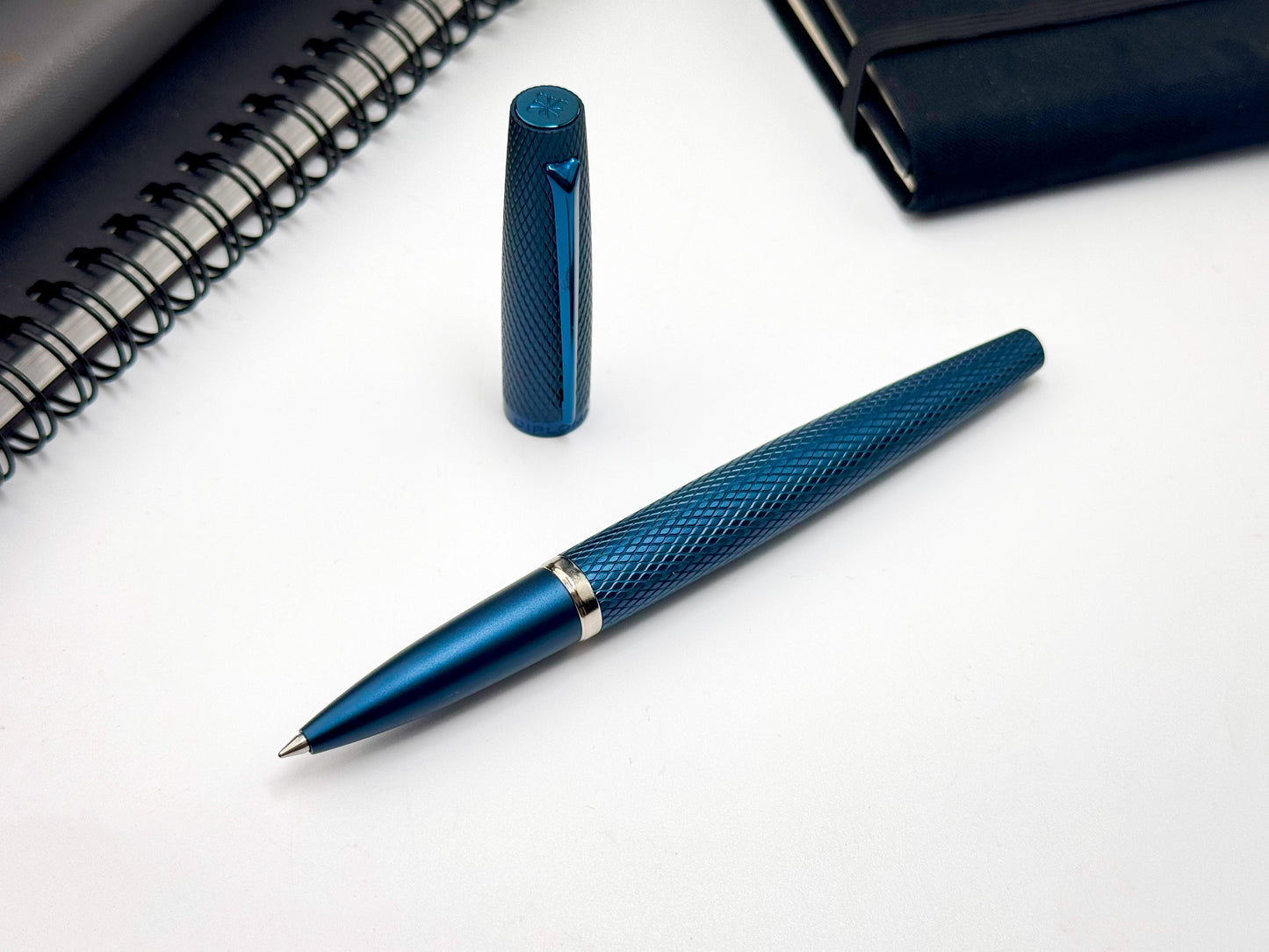 Diplomat "Viper" blue guilloche Rollerball Pen