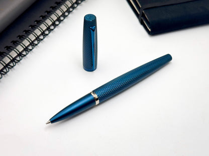 Diplomat "Viper" blue guilloche Rollerball Pen