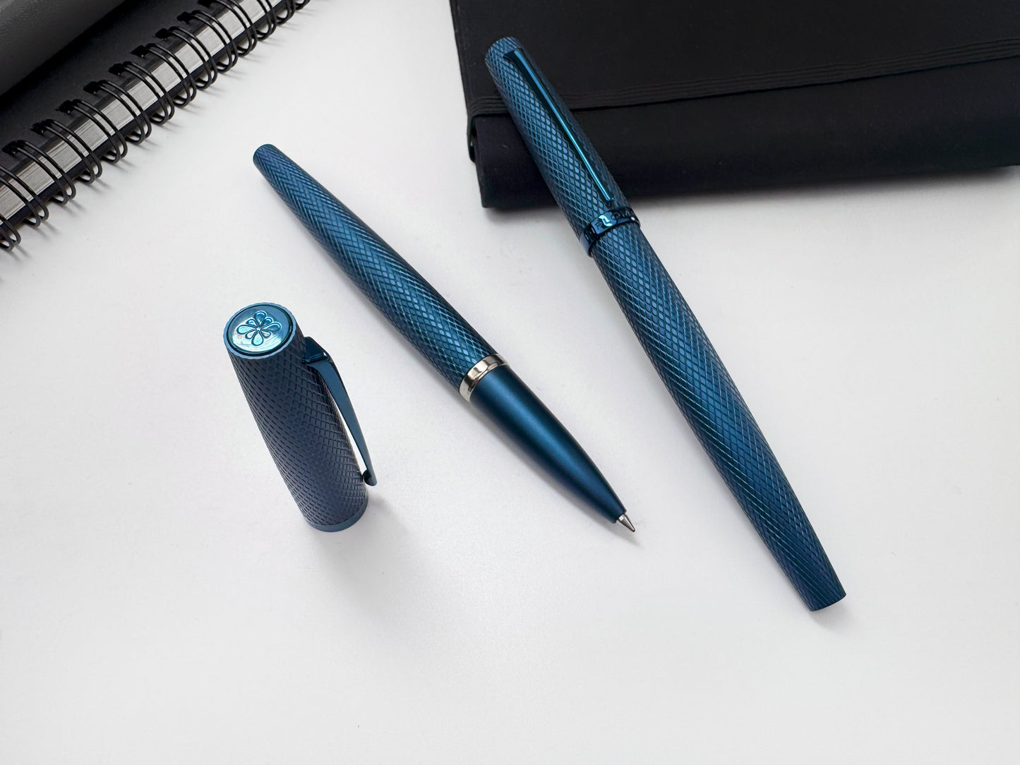 Diplomat "Viper" blue guilloche Rollerball Pen