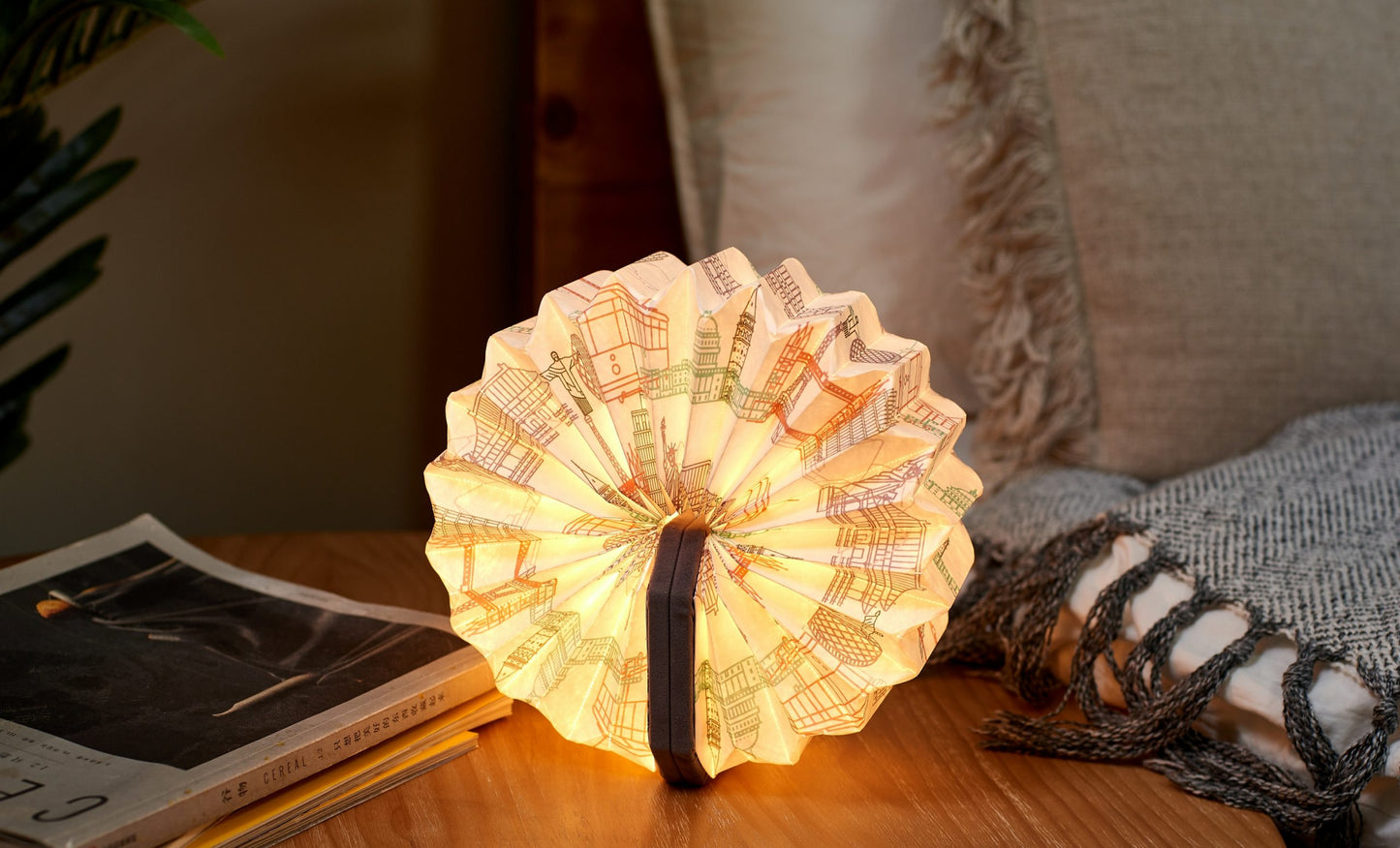 Velvet Accordion Lamp