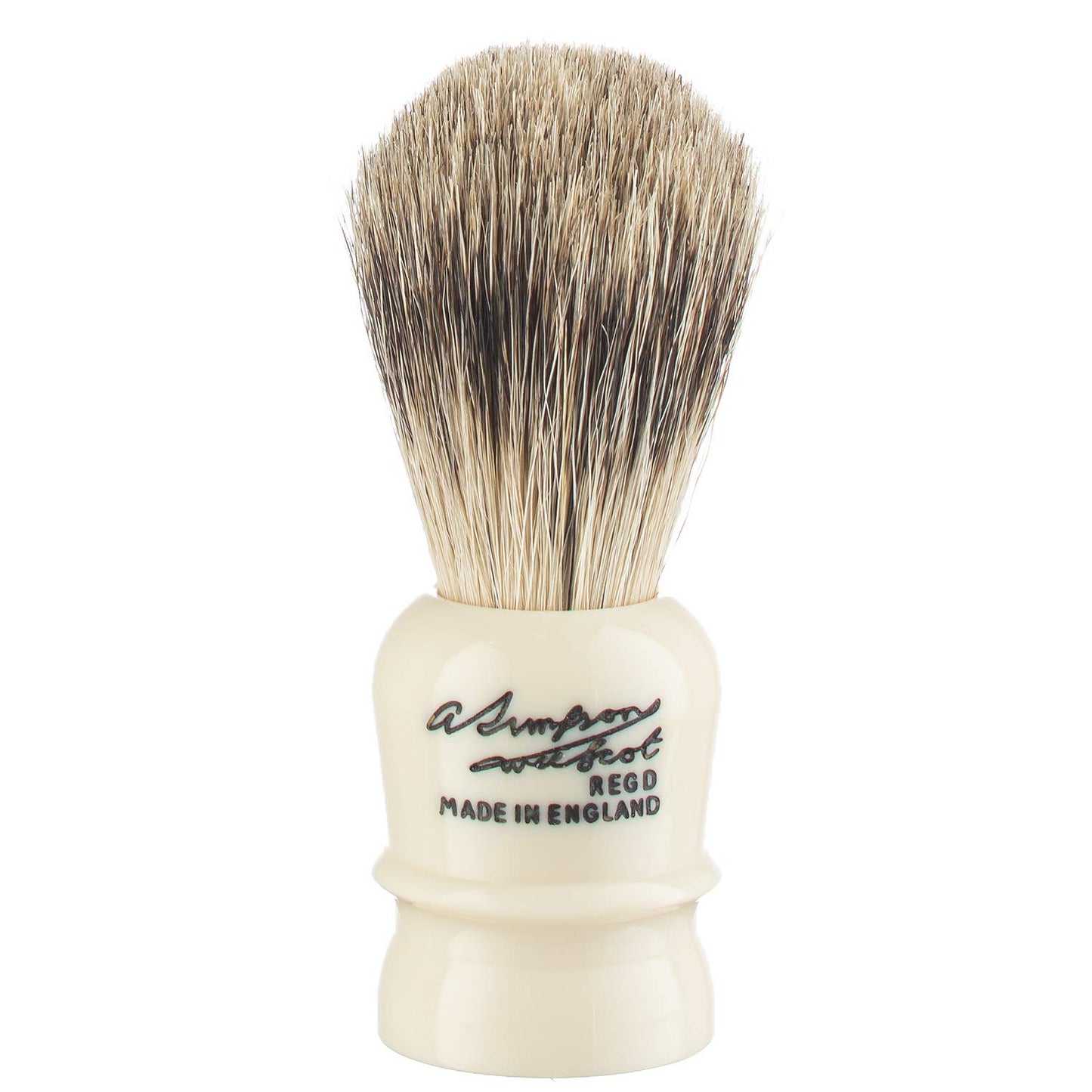 Simpsons Wee Scot Best Badger Hair Shaving Brush With Imitation Ivory Handle